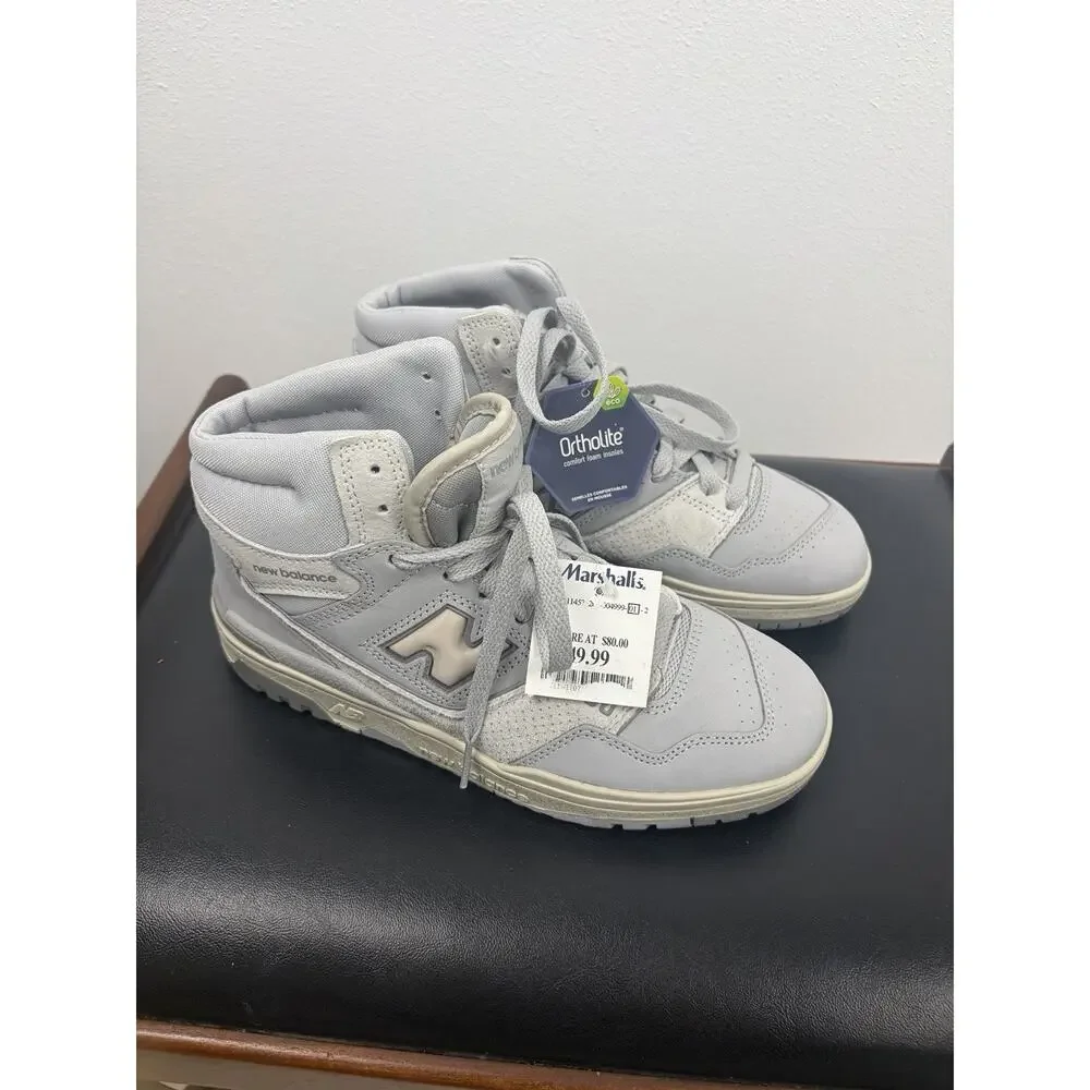 New Balance 650R BB650RGG Gray High Top Sneakers Men 6.5 Women 8 NWT Defect